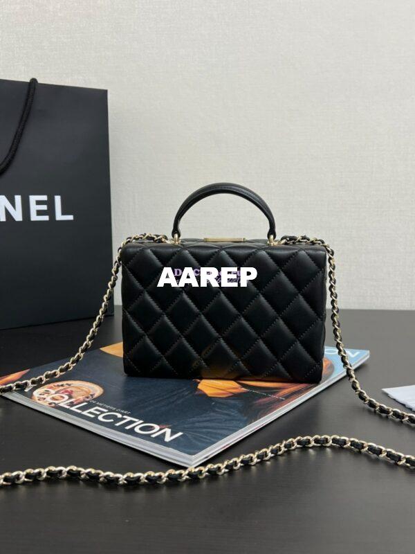 Replica Chanel Small Box Bag Lambskin AS5167 Black 6