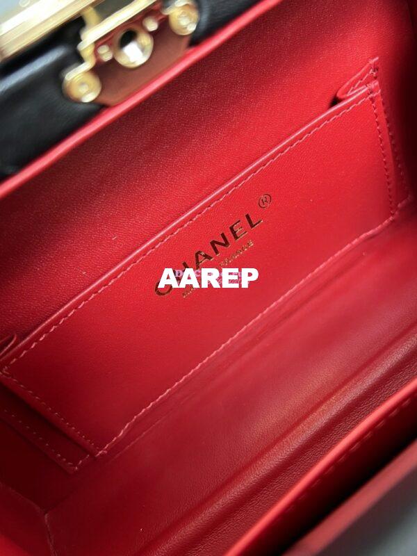Replica Chanel Small Box Bag Lambskin AS5167 Black 8