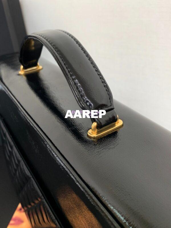 Replica Chanel 24P Limited Edition Briefcase Patent Crumpled Lambskin AS5016 Black 5