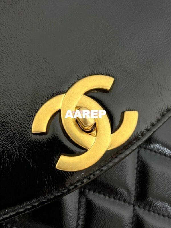 Replica Chanel 24P Limited Edition Briefcase Patent Crumpled Lambskin AS5016 Black 7