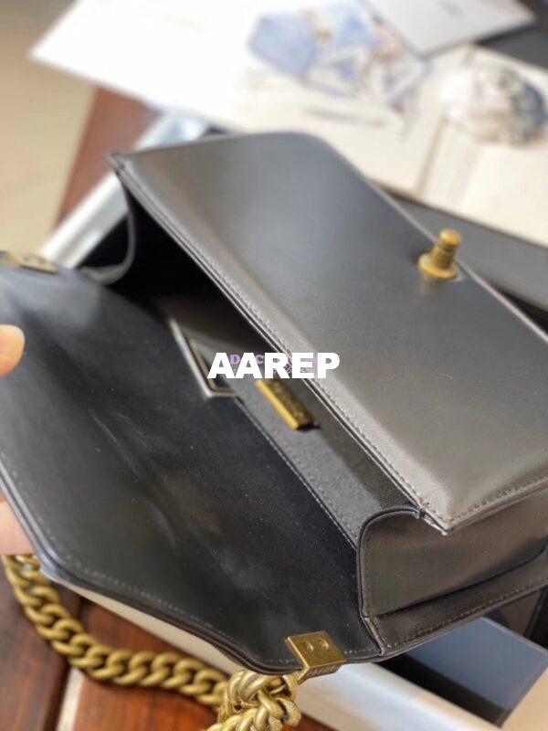 Replica Chanel Python Boy Chanel Flap Bag Ruthenium Hardware Black F03 10