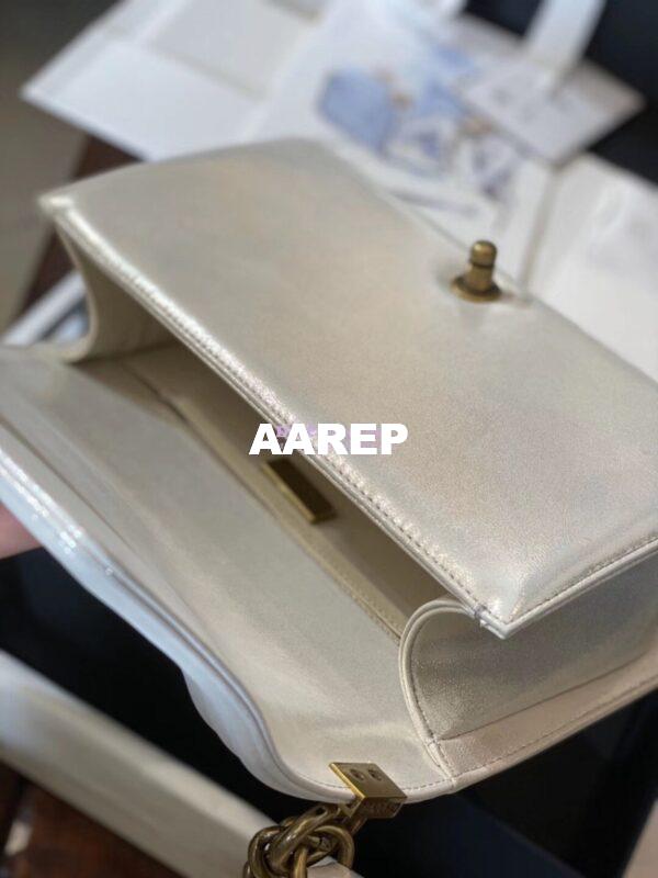 Replica Chanel Python Boy Chanel Flap Bag Ruthenium Hardware Metallic S08 10
