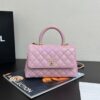 Replica Chanel New 24A Glossy Calfskin Vanity With Chain and Top Handle AP2199 Black