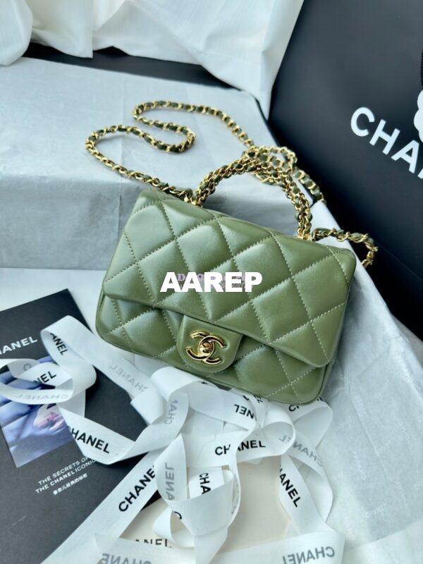 Replica Chanel Mini Flap Bag With Top Handle AS5032 Matcha 4
