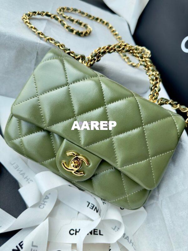 Replica Chanel Mini Flap Bag With Top Handle AS5032 Matcha 5