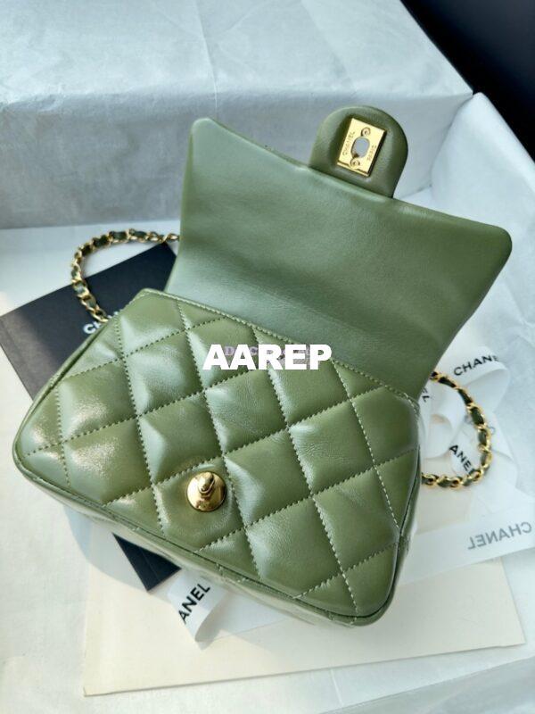 Replica Chanel Mini Flap Bag With Top Handle AS5032 Matcha 7