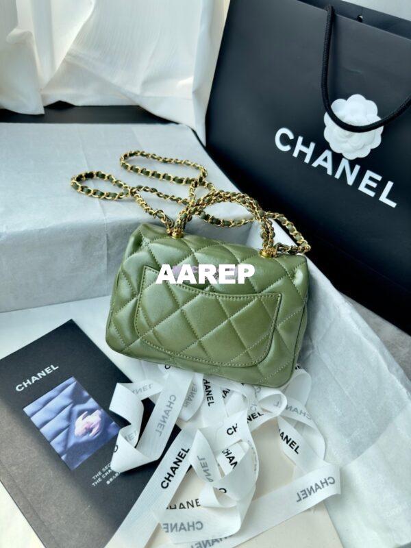 Replica Chanel Mini Flap Bag With Top Handle AS5032 Matcha 8