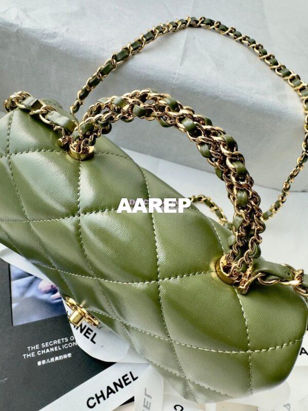 Replica Chanel Mini Flap Bag With Top Handle AS5032 Matcha 9