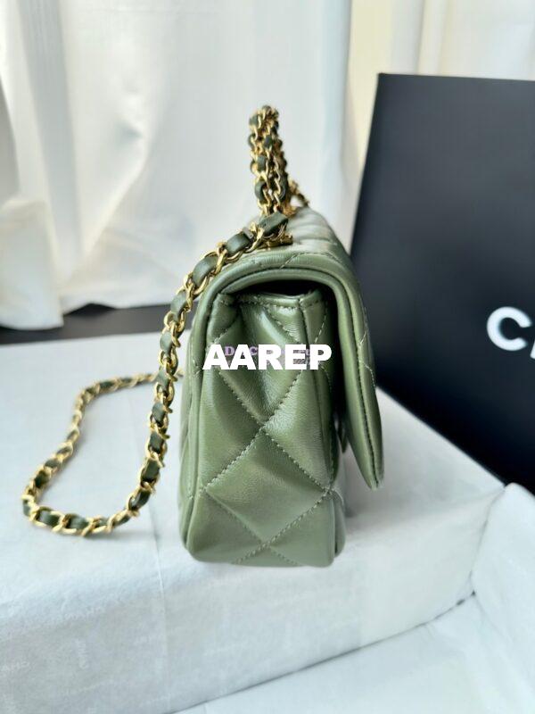 Replica Chanel Mini Flap Bag With Top Handle AS5032 Matcha 10