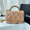 Replica Chanel Mini Flap Bag With Top Handle AS5032 Matcha