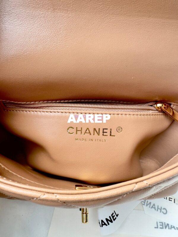 Replica Chanel Mini Flap Bag With Top Handle AS5032 Beige 6