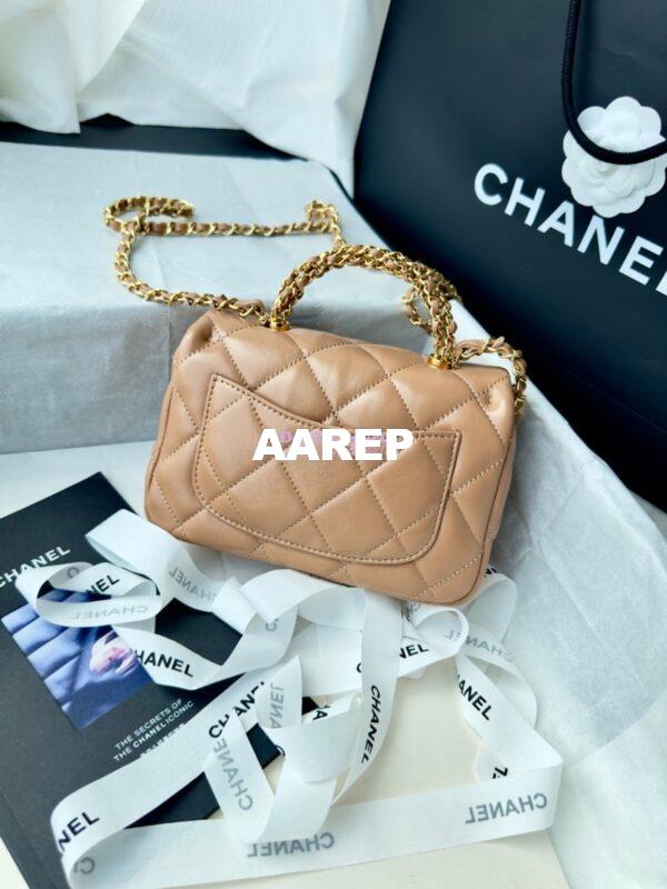 Replica Chanel Mini Flap Bag With Top Handle AS5032 Beige 8