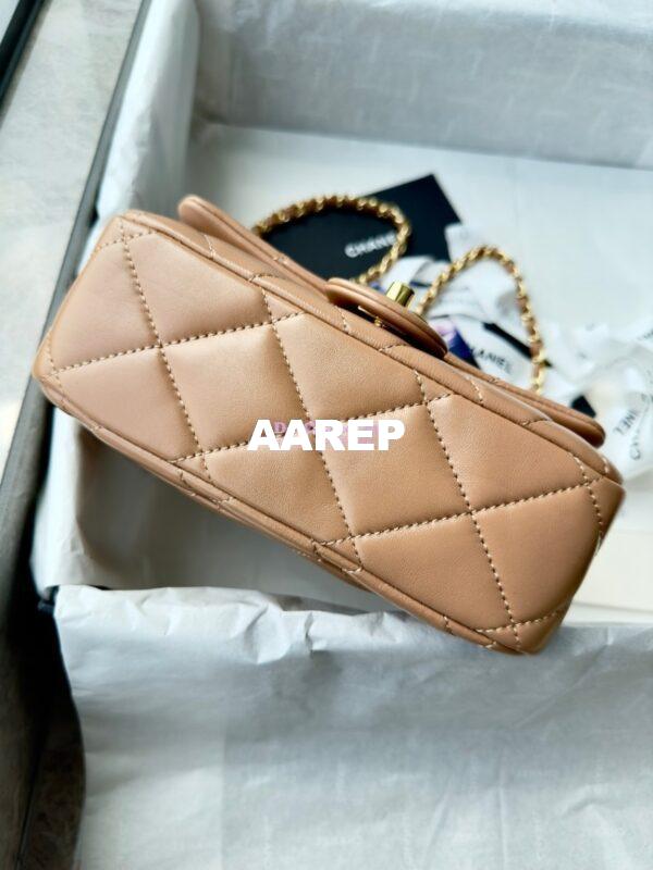 Replica Chanel Mini Flap Bag With Top Handle AS5032 Beige 9
