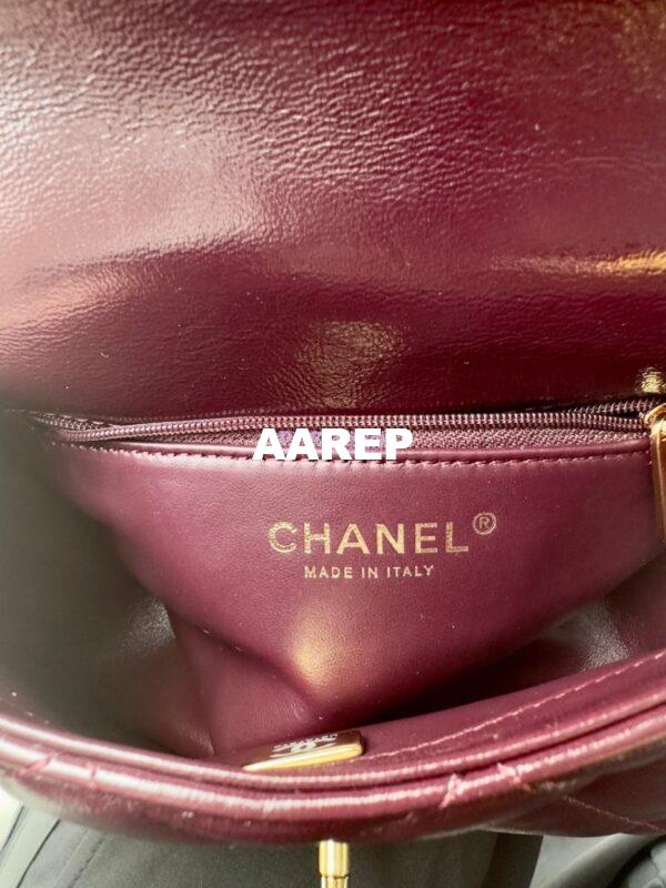 Replica Chanel Mini Flap Bag With Top Handle AS5032 Burgundy 11