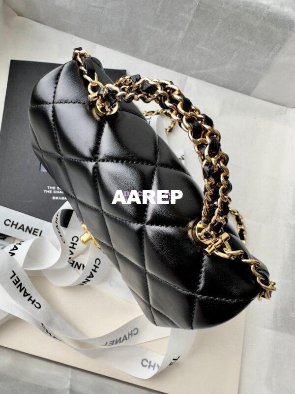 Replica Chanel Mini Flap Bag With Top Handle AS5032 Black 7