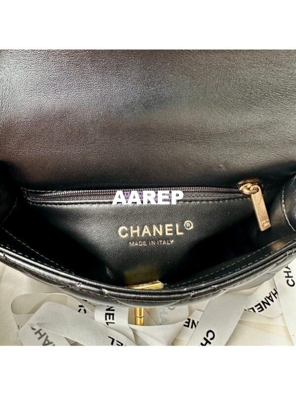 Replica Chanel Mini Flap Bag With Top Handle AS5032 Black 9