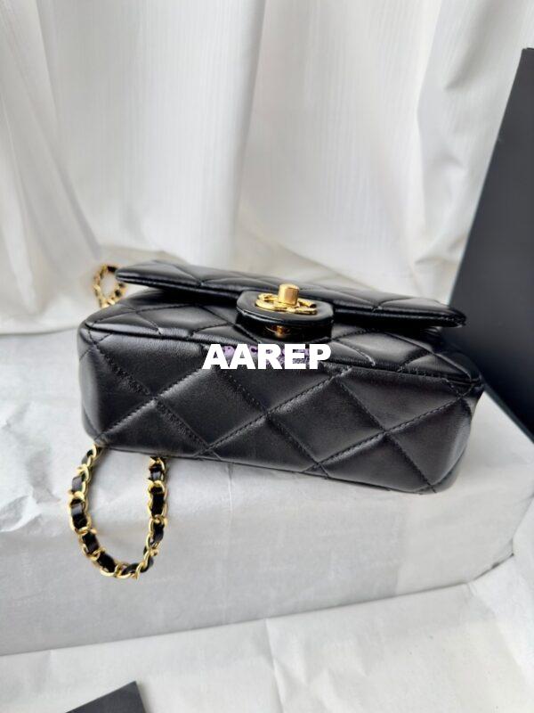 Replica Chanel Mini Flap Bag With Top Handle AS5032 Black 11
