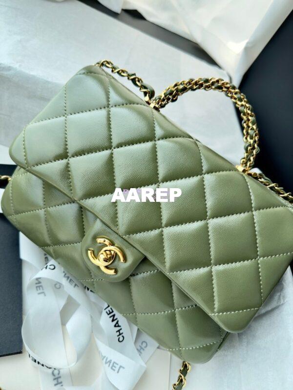 Replica Chanel Mini Flap Bag With Top Handle AS5043 Matcha 4