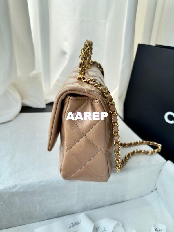 Replica Chanel Mini Flap Bag With Top Handle AS5043 Beige 7