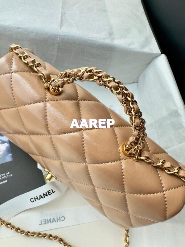 Replica Chanel Mini Flap Bag With Top Handle AS5043 Beige 8