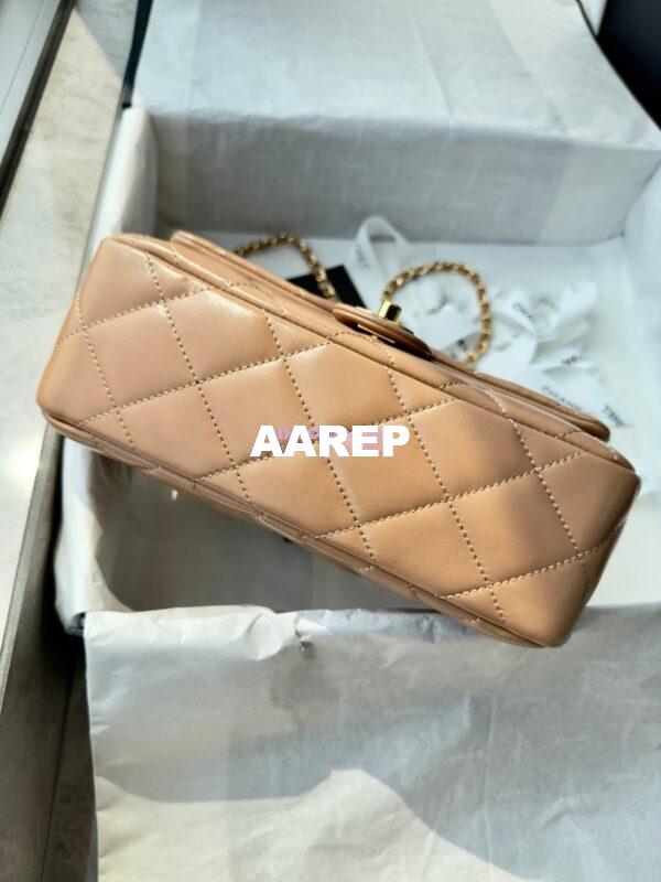 Replica Chanel Mini Flap Bag With Top Handle AS5043 Beige 11