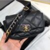 Replica Chanel 19 Waist Bag Lambskin Black AS1163