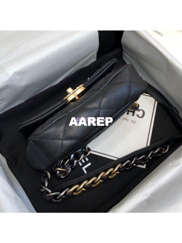 Replica Chanel 19 Waist Bag Lambskin Black AS1163 5