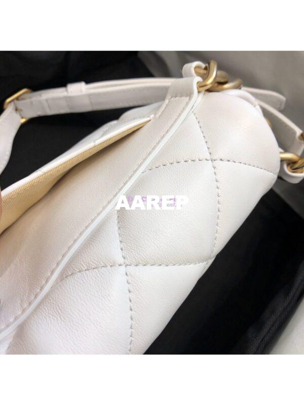 Replica Chanel 19 Waist Bag Lambskin White AS1163 6