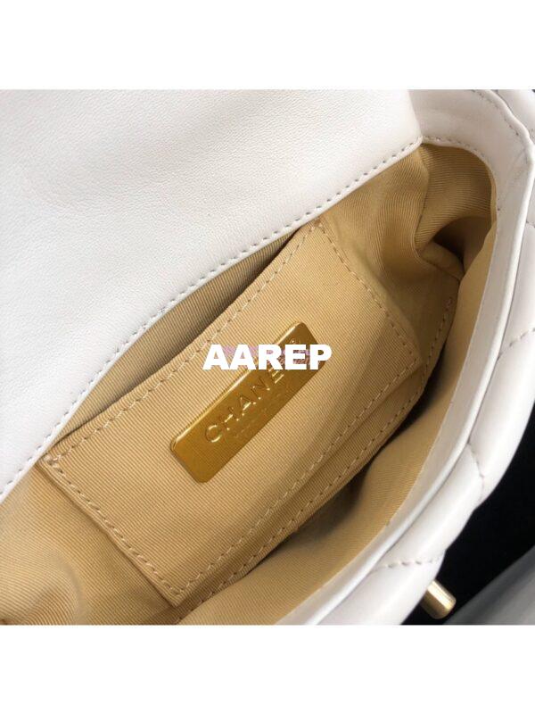 Replica Chanel 19 Waist Bag Lambskin White AS1163 8