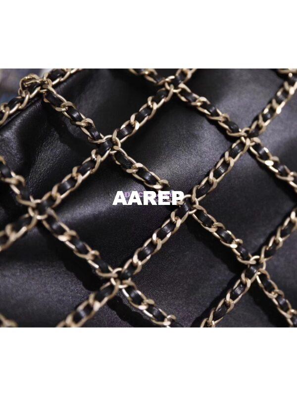 Replica Chanel Lambskin Shopping Bag AS1383 Black 2