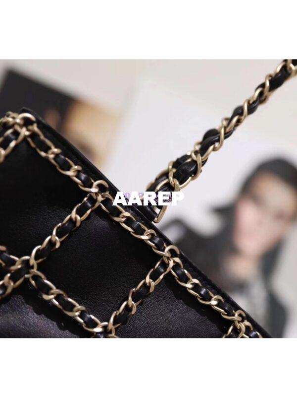 Replica Chanel Lambskin Shopping Bag AS1383 Black 5