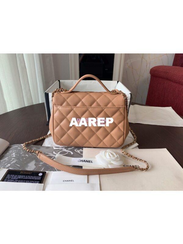 Replica Chanel Business Affinity Small Flap Bag with Top Handle A93749 Beige 6