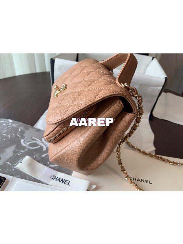 Replica Chanel Business Affinity Small Flap Bag with Top Handle A93749 Beige 7