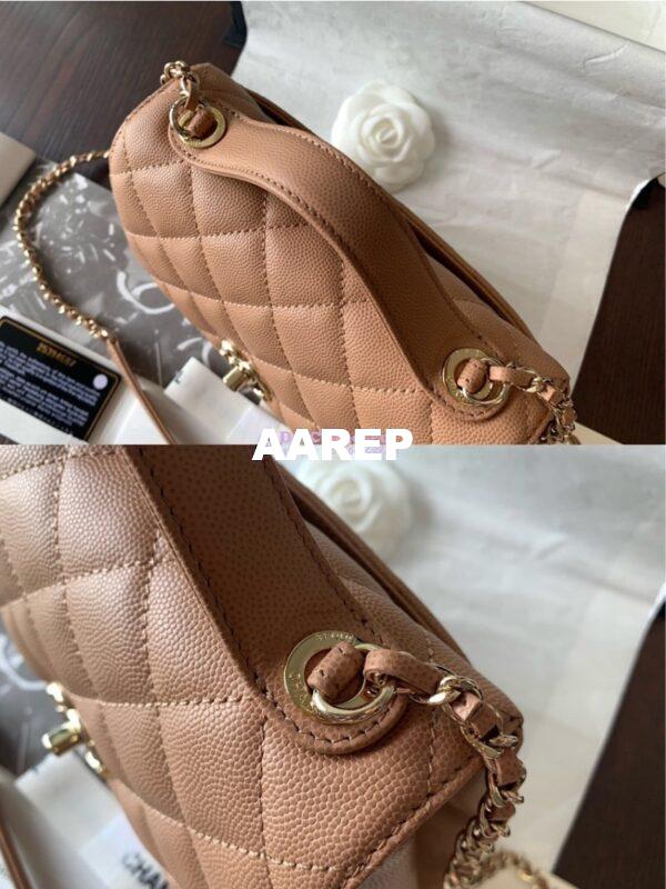 Replica Chanel Business Affinity Small Flap Bag with Top Handle A93749 Beige 9