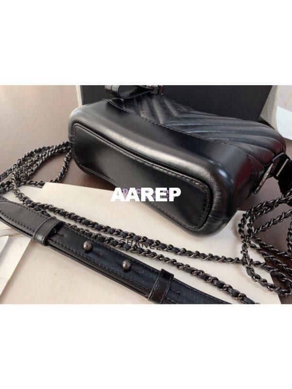Replica Chanel Gabrielle Bag in Chevron So Black 5