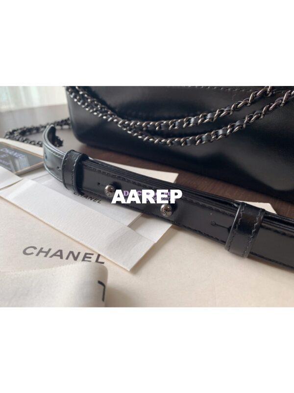 Replica Chanel Gabrielle Bag in Chevron So Black 12