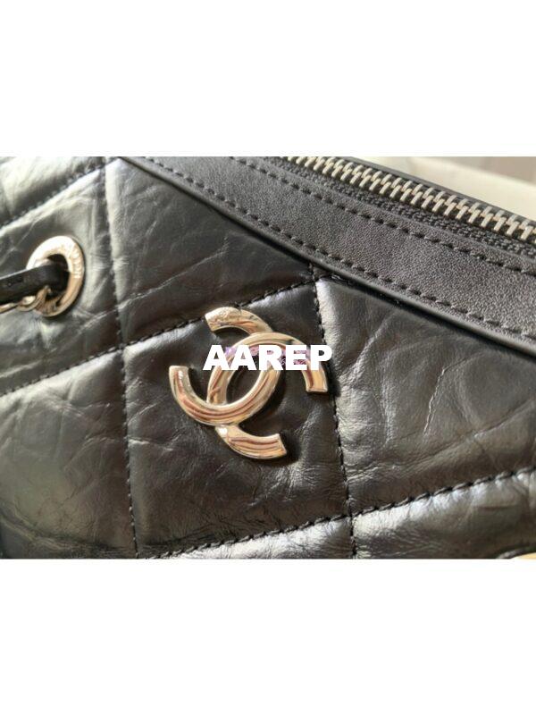 Replica Chanel Small Bowling Bag in Calfskin AS1321 Black 5