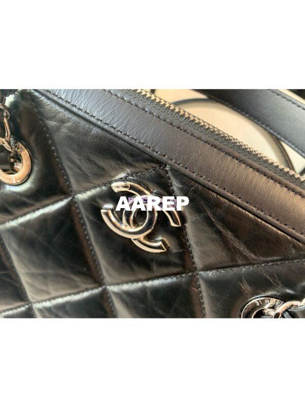 Replica Chanel Small Bowling Bag in Calfskin AS1321 Black 6