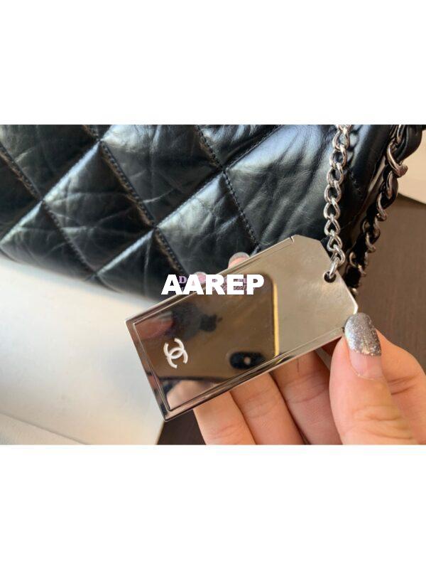 Replica Chanel Small Bowling Bag in Calfskin AS1321 Black 11