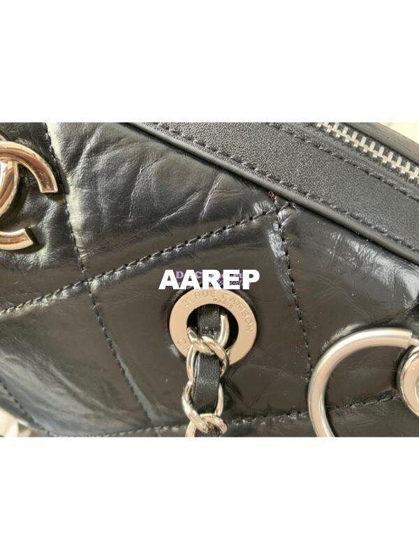 Replica Chanel Small Bowling Bag in Calfskin AS1321 Black 14