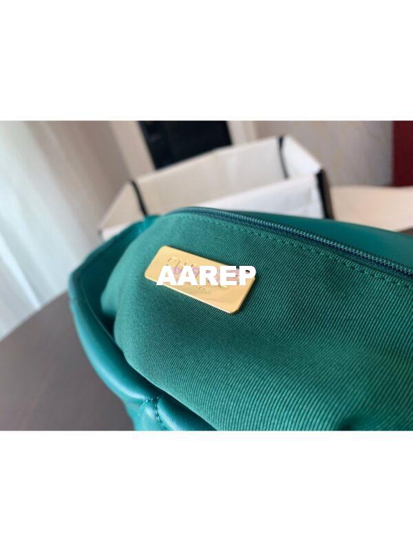 Replica Chanel 19 Large Flap Bag AS1161 Lambskin Green 13