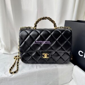 Replica Chanel Mini Flap Bag With Top Handle AS5043 Black