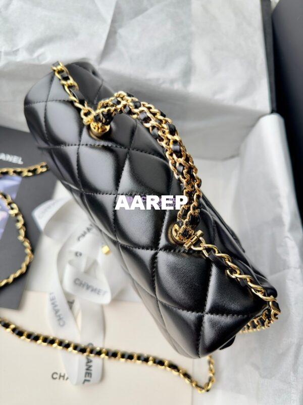 Replica Chanel Mini Flap Bag With Top Handle AS5043 Black 6