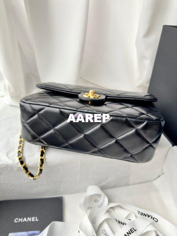 Replica Chanel Mini Flap Bag With Top Handle AS5043 Black 10
