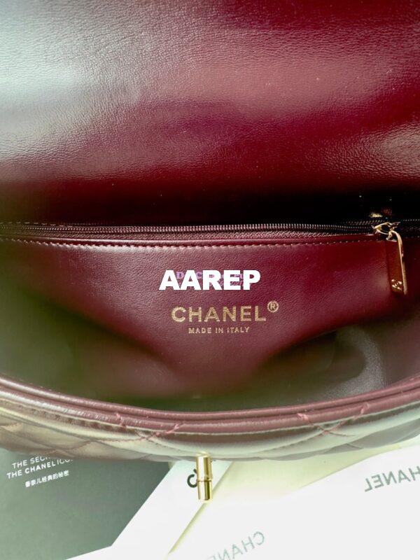 Replica Chanel Mini Flap Bag With Top Handle AS5043 Burgundy 10