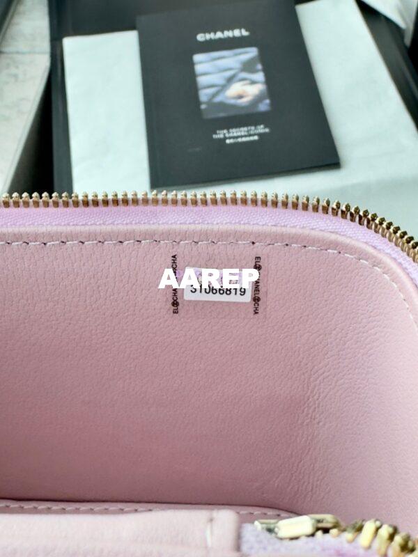 Replica Chanel New 24A Lambskin Vanity With Chain and Top Handle with Rhinestones AP4052 Light Pink 8