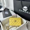 Replica Chanel New 24A Lambskin Vanity With Chain and Top Handle with Rhinestones AP4052 Burgundy 2