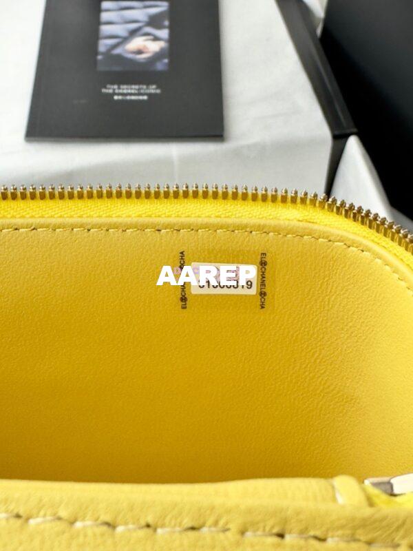 Replica Chanel New 24A Lambskin Vanity With Chain and Top Handle with Rhinestones AP4052 Yellow 8