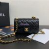 Replica Chanel Mini Coco Handle Bag in Caviar with Edge Stitching AS2215 in Light Gold Hardware Sakura Pink 2