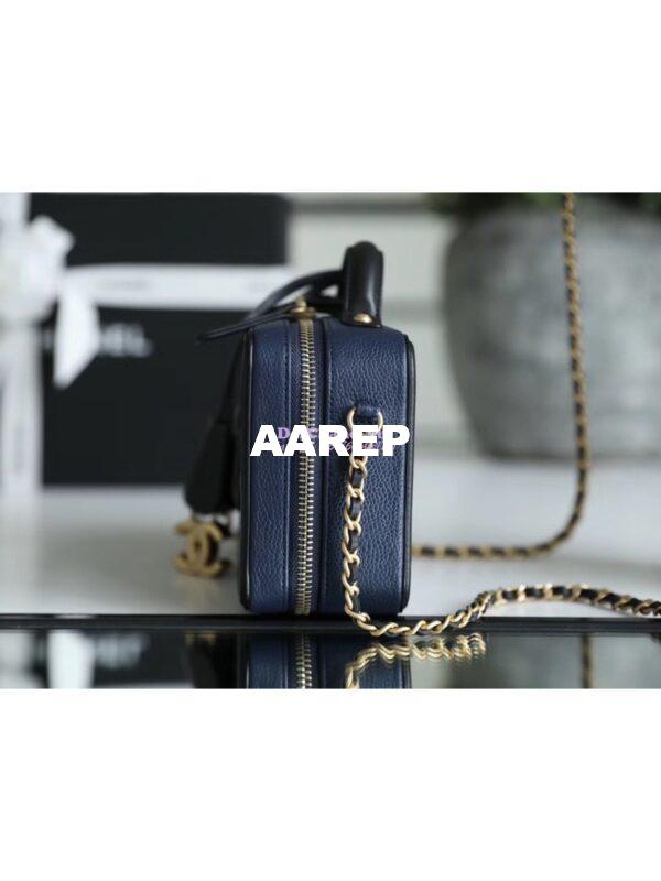 Replica Chanel CC Filigree Vanity Case Vanity Case A93343 Blue 14